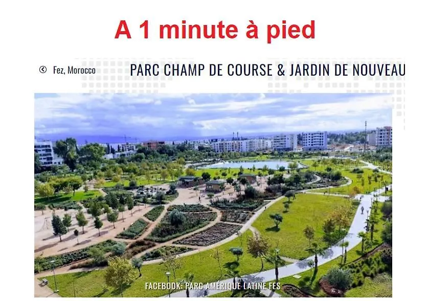 Apartment Luxueux Appartement Parc Champs De Cours Avec Wifi Fibre 100 Mo Fes